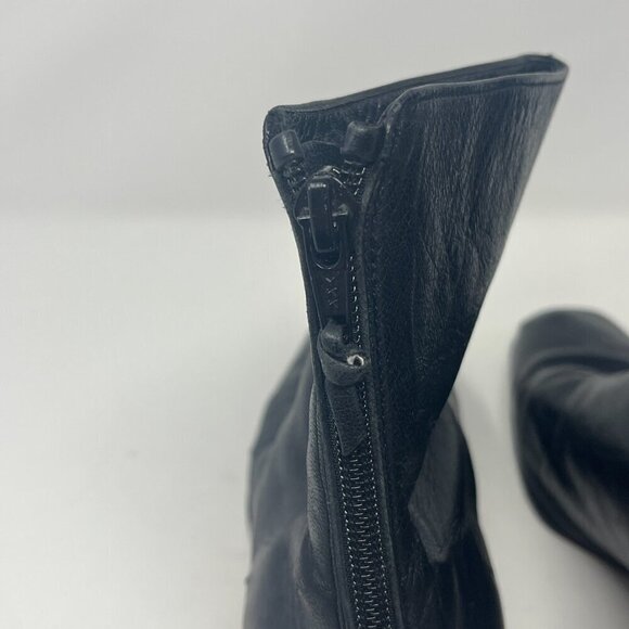 Stuart Weitzman ankle boots 10B black leather square toe y2k 90s - Picture 10 of 16